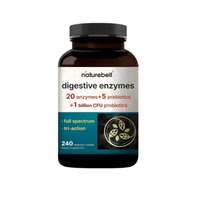 NatureBell Enzimas Digestivas con Probióticos y Prebióticos  240 Cápsulas Vegetales