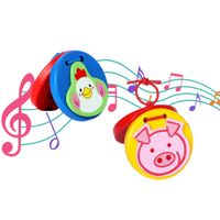 Juguete Musical Par de Castañuelas de Animalitos Gallinita y Cerdito