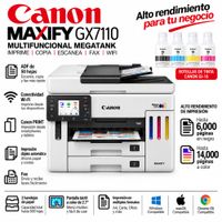 Impresora Canon Maxify GX7110 Multifuncional Wifi ADF Fax