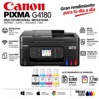 Impresora Canon G4180 Multifuncional Wi-Fi ADF Dúplex