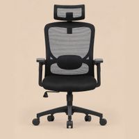 Silla de oficina de malla Mónaco Negro Ventitas Home