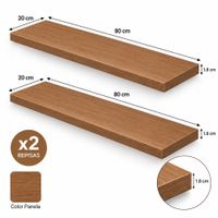 Pack de 2 repisas 80x20 Panela de melamine