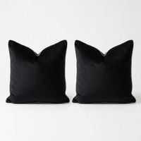 Set Dúo Negro Ónix  Ribete Ivory 40X40 cm