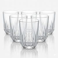SET DE 6 VASOS CRUZ DE VIDRIO DE 240 ML