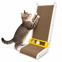 rascador de gato en forma de L de cartón corrugado
