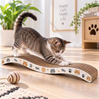 rascador curvo de gato, diseño variado