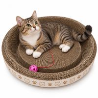 Rascador circular tipo cama para gatos cartón corrugado