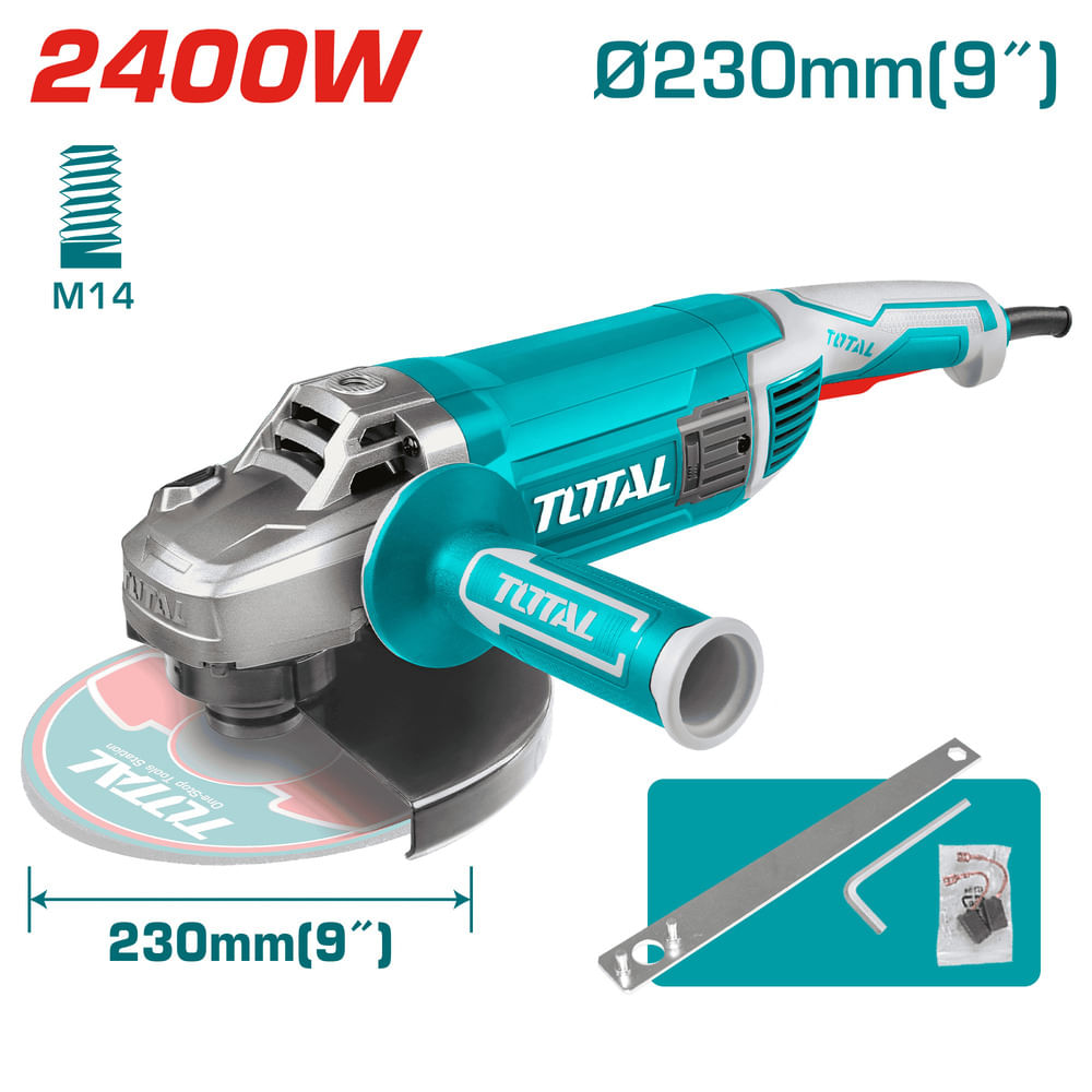 AMOLADORA ANGULAR 09 PULG 230mm 2400W M14 INDUSTRIAL