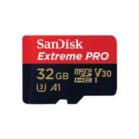 Memoria Sandisk Extreme Pro MicroSDHC 32GB 100MBs con adaptador SD