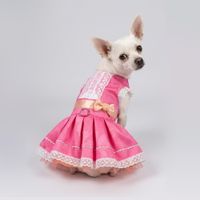 VESTIDO ROSADO DULCE Y LACE COLOR ROSADO TALLA XXS