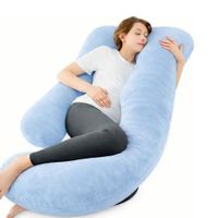 Almohada para Embarazada, Diseño G Multifuncional, Color Celeste