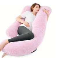 Almohada para Embarazada, Diseño G Multifuncional, Color Rosado