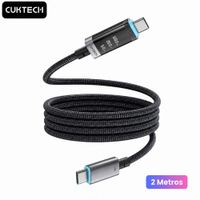 Cable USB-C a USB-C CUKTECH 240W PD 3.1 6A con Pantalla OLED 2m