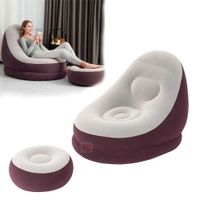 Sillón Inflable Con Poof Guinda
