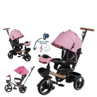 Triciclo Guiador Ebaby  USB Bluetooth EB362A -Rosa