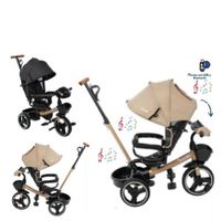 Triciclo Guiador Ebaby  USB Bluetooth EB362A -Beige