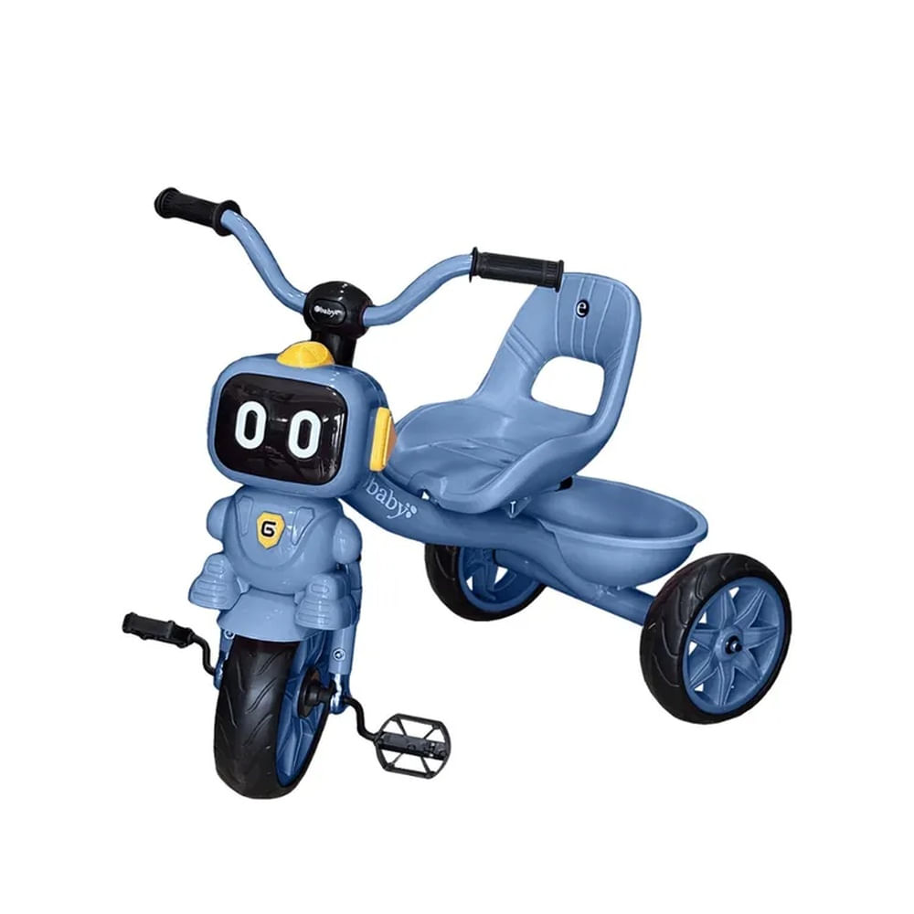 Triciclo Chavito Robot Musical Ebaby 319 Azul
