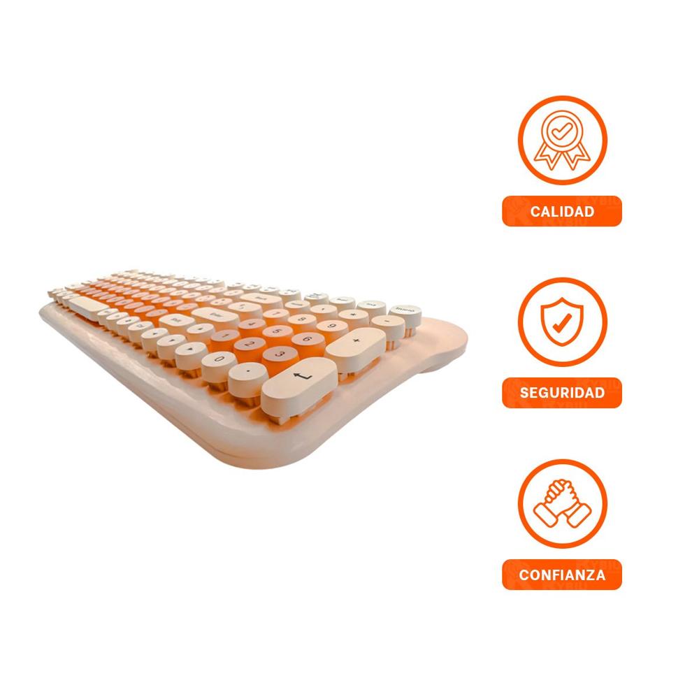 Kit para Laptop con Teclado Liviano y Mouse Practico Salmon YLigas Regalo