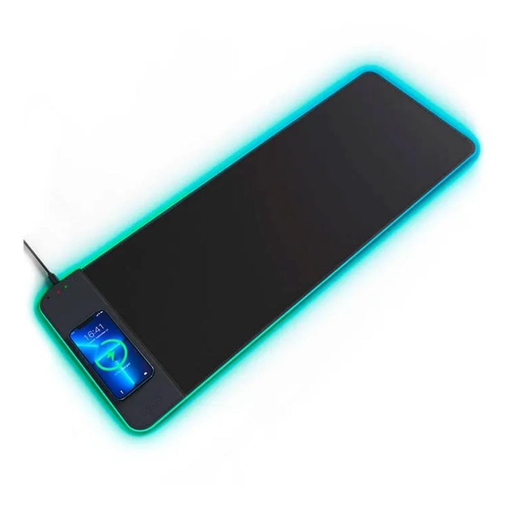 Mouse Pad con carga inalámbrica 15W con iluminación RGB 90 x 30 Cm - CHOETECH | T543-F-ACBK