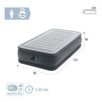 Colchón Inflable Eléctrico de 1 Plaza Intex - Altura 46cm
