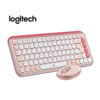 TECLADO LOGITECH + MOUSE POP ICON BLUETOOTH/WIRELESS SP / COPILOT/ ROSE (920-013053)