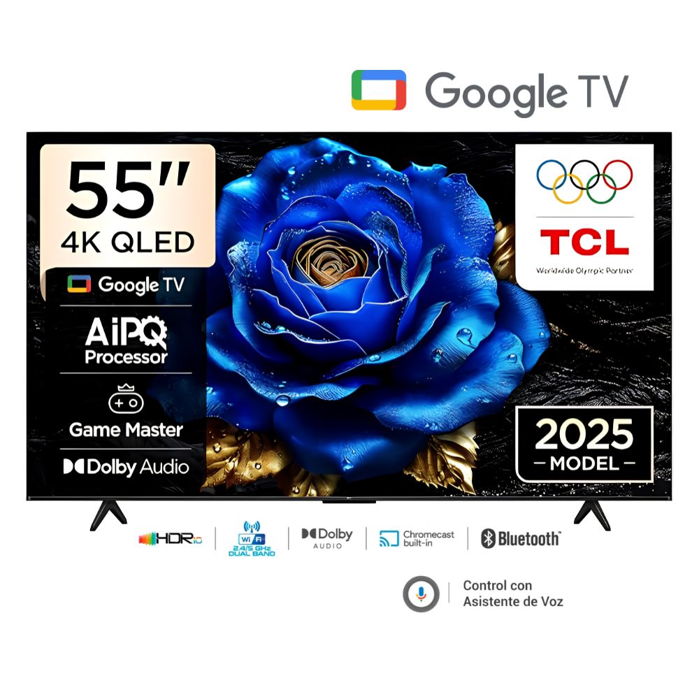 Televisor Tcl 55 Qled 4k UHD Google Tv 55t6c