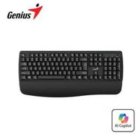 TECLADO GENIUS WIRELESS KB-7123 EDICIÓN REPOSAMUÑECA USB SP BLACK (31320007401)