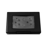 TAPA INTEMPERIE A PRUEBA DE AGUA CON TOMACORRIENTE DUPLEX UNIVERSAL TAPA NEGRA Y DADO NEGRO SANDAY