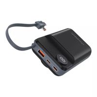 Power Bank Magnético de 20000 mAh con Cable USB-C/Lightning Incorporado(22.5W) - B696-BK