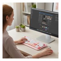 Kit Inalambrico Comodo para Escribir Navegar y Estudiar Rosado YPapel Regalo