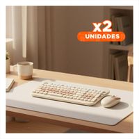 Pack2 Set de Escritorio con Teclado Compacto y Mouse Inalambrico Salmon YPapel Regalo