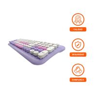 Paquete Inalambrico Compacto para Mesas de Trabajo Modernas Morado YLigas Regalo