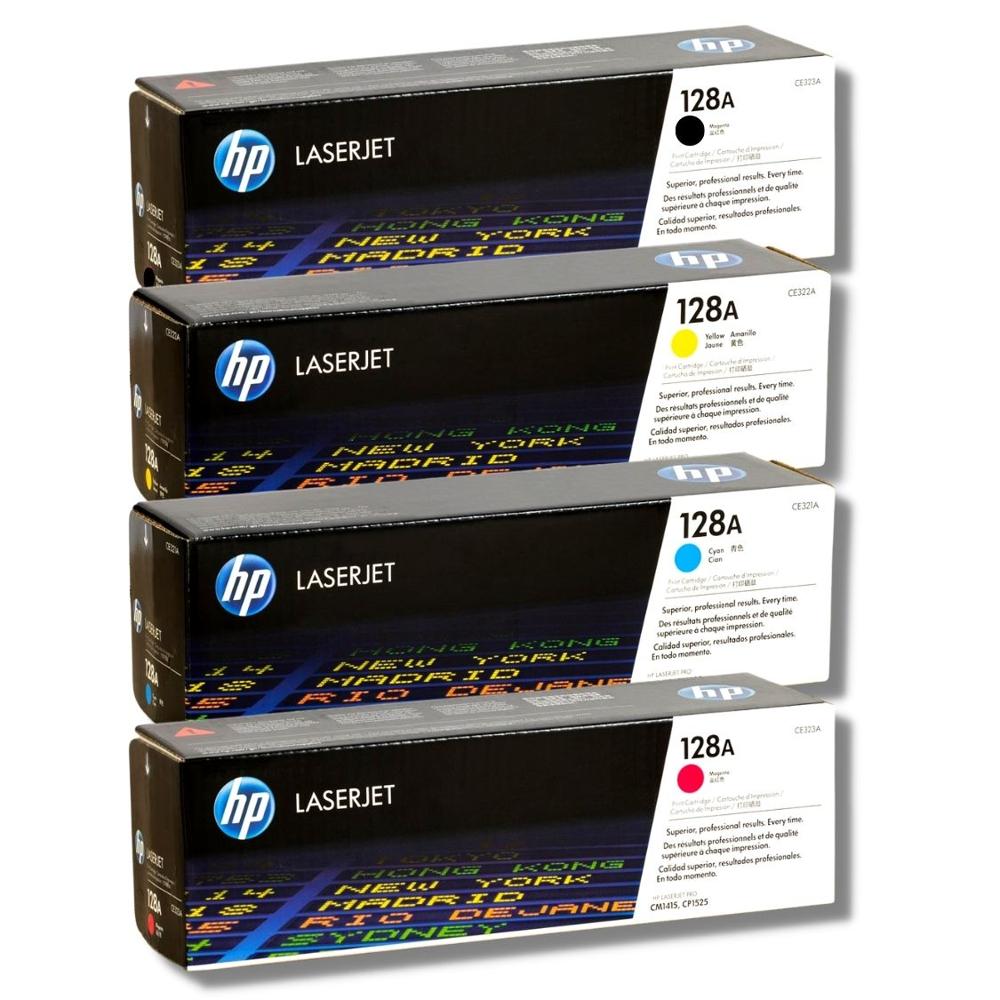 Toner HP 128A Cyan Magenta Amarillo Negro Pack de 4