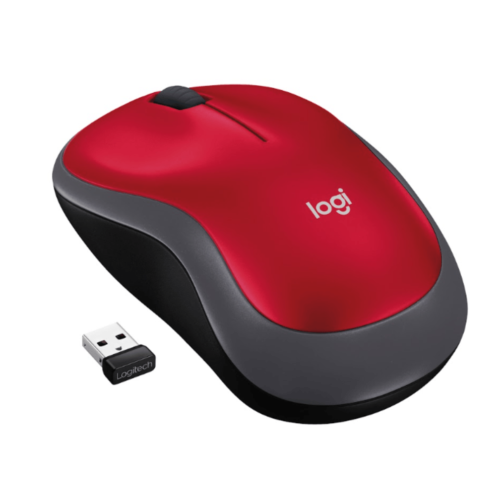 Mouse Logitech M185 Nano Wireless Rojo