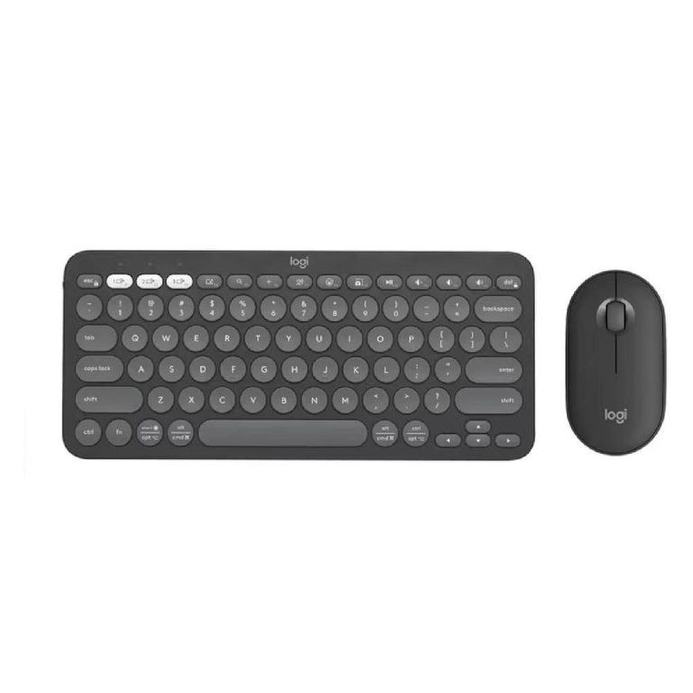 Combo Logitech Teclado K380s y Mouse Pebble 2 Keys Bt Grafito