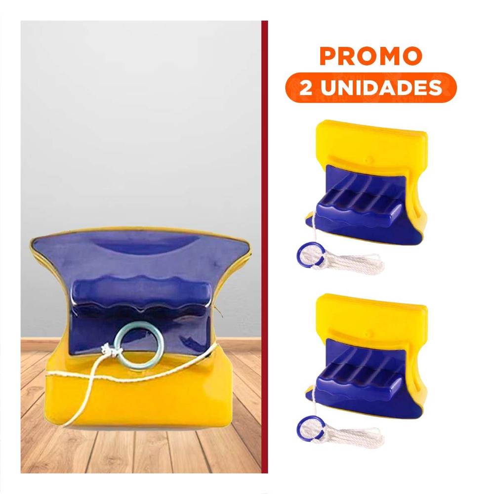 Pack2 Objeto Vidrios Magnetico Cuadrado Azul Amarillo para Hogar