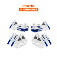 Pack12 Solucion Manual Vidrios Magnetico Triangular Azul Amarillo para Casa YRegalo Sticker