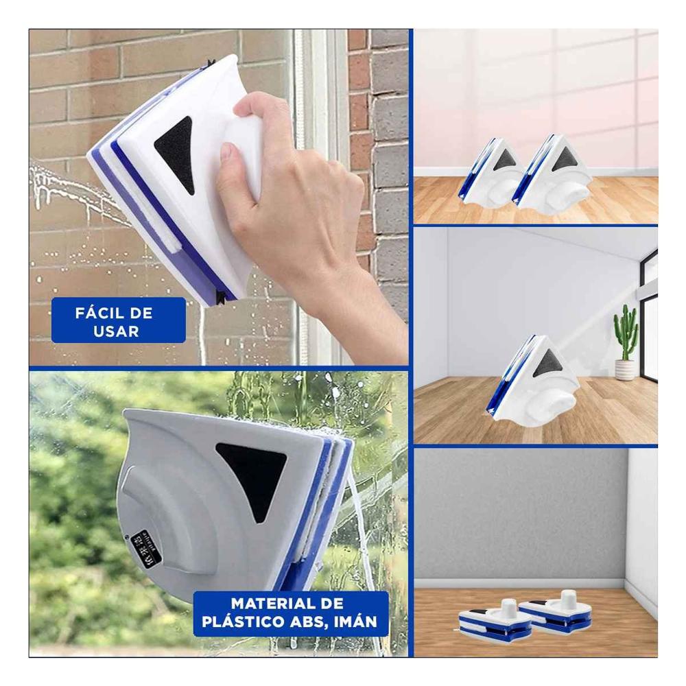 Medio Manual Vidrios Magnetico Triangular Azul Amarillo para Ventanas