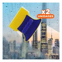 Pack2 Complemento Vidrios Magnetico Cuadrado Azul Amarillo para Hogar YRegalo Sticker