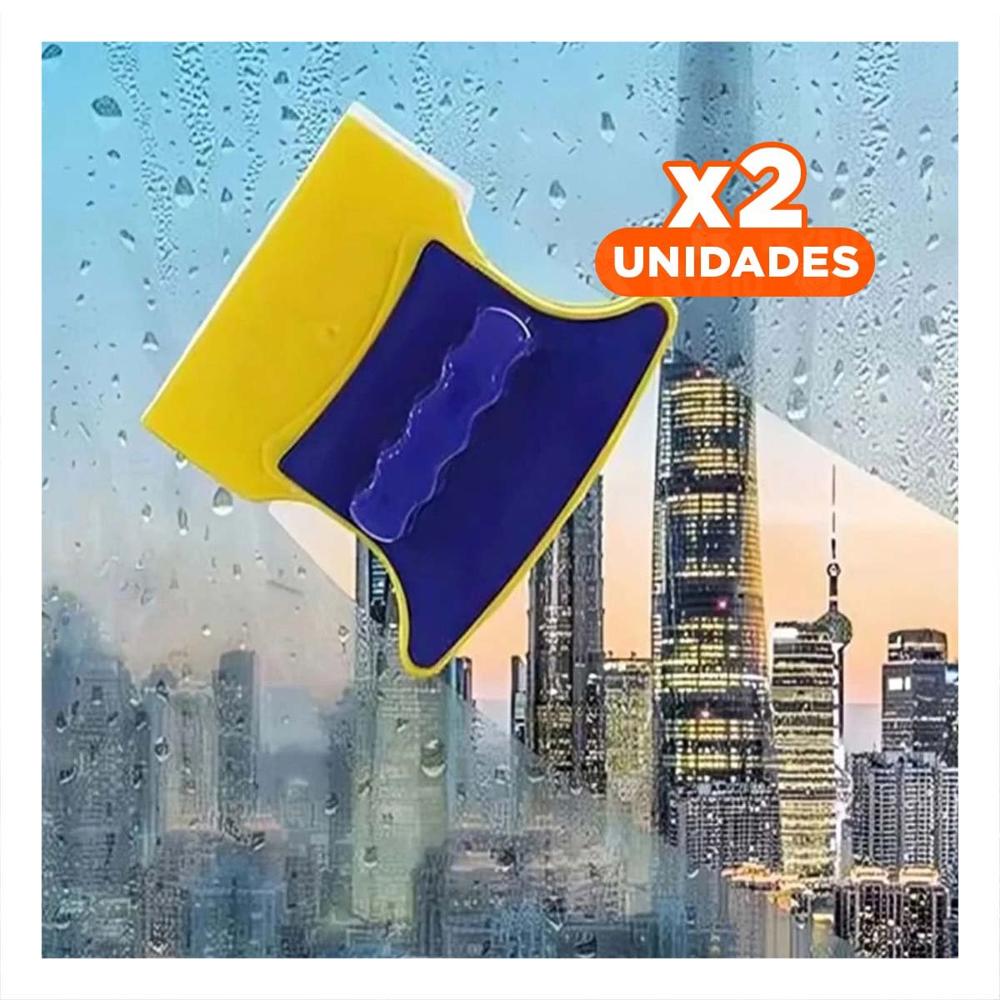 Pack2 Complemento Vidrios Magnetico Cuadrado Azul Amarillo para Hogar YRegalo Sticker