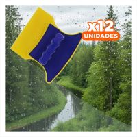 Pack12 Recurso Vidrios Magnetico Cuadrado Azul Amarillo para Hogar YPapel Regalo
