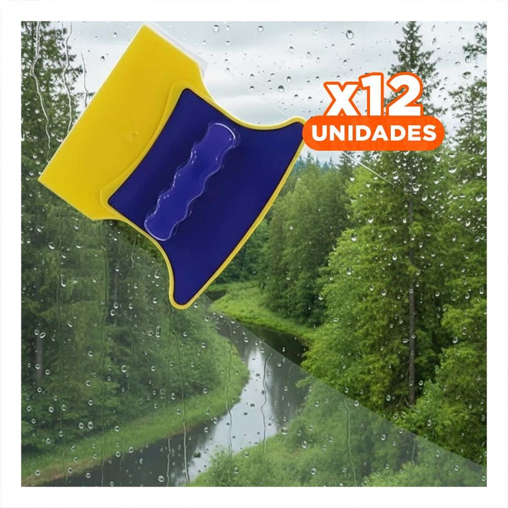 Pack12 Recurso Vidrios Magnetico Cuadrado Azul Amarillo para Hogar YPapel Regalo