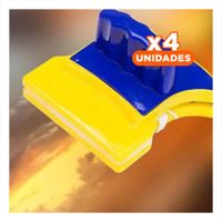 Pack4 Util Vidrios Magnetico Cuadrado Azul Amarillo para Hogar YPapel Regalo