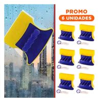 Pack6 Mecanismo Vidrios Magnetico Cuadrado Azul Amarillo para Hogar