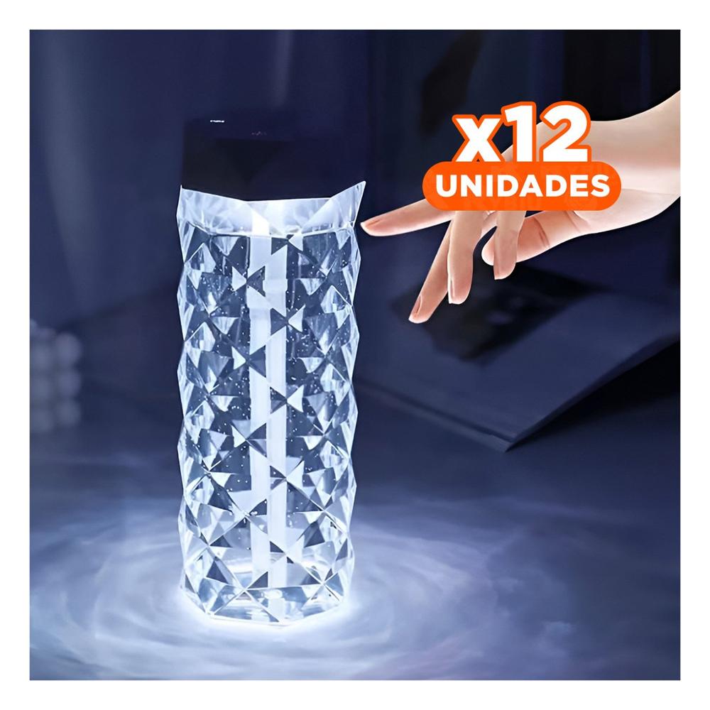 Pack12 Unidad Difusor Humidificador Inteligente 1L Cristal Luz Led Elegante
