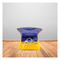 Articulo Vidrios Magnetico Cuadrado Azul Amarillo para Casa YSticky