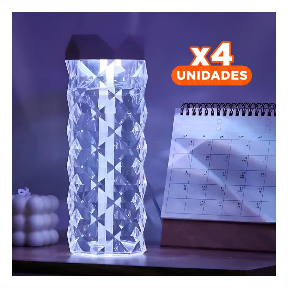 Pack4 Aparato Humidificador Inteligente 1L Cristal con Lampara Led Hogar