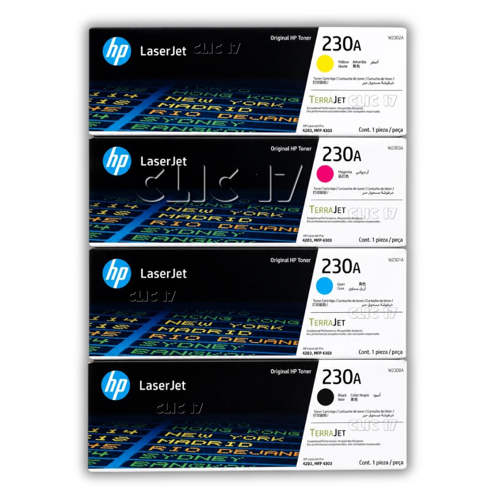 Toner HP 230A Original Negro Cian Amarillo Magenta Pack 4 colores