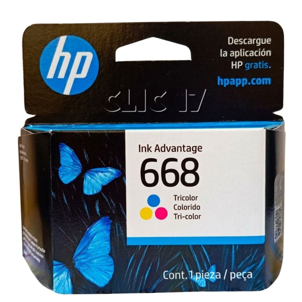 Tinta HP 668 Tricolor Original (7FP36VL)
