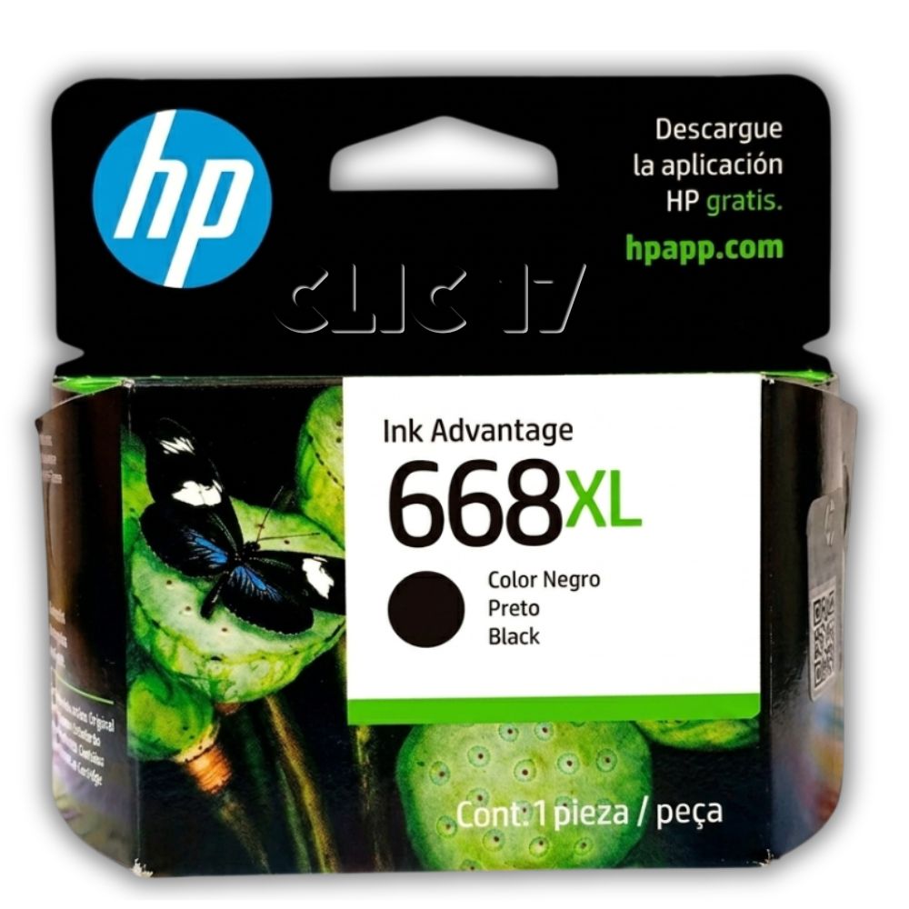 Tinta HP 668XL Negro Original (7FP39VL)
